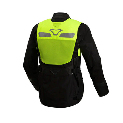motorcycle vest macna vision tech vest led light prepared high visibility mesh reflective touring adventure adv back