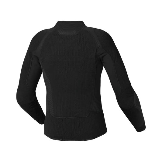 motorcycle jacket macna whizzer womens back shoulder elbow protection mesh panels chest protector casual urban black touring adventure adv back