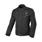 motorcycle jacket macna zatra air panels vents ventilation raintex mesh laminated vision tech prepared led light night eye nighteye retro reflective tech epg air scoop black touring adventure adv front