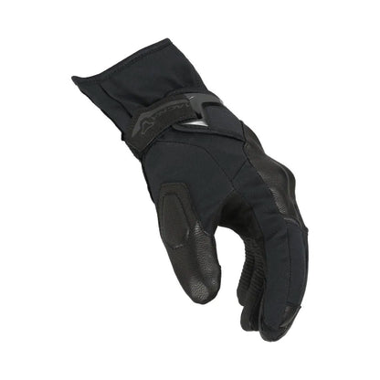 motorcycle gloves macna womens era rtx heated electric electrically thermos Bemberg goat leathertouch tip black touring adventure adv side
