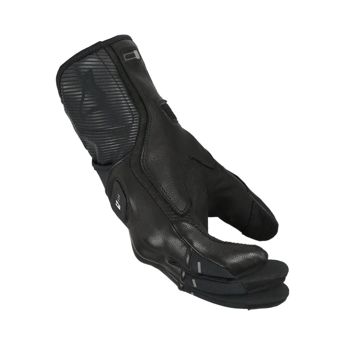 motorcycle gloves macna era rtx heated electric electrically thermos Bemberg goat leathertouch tip black touring adventure adv side