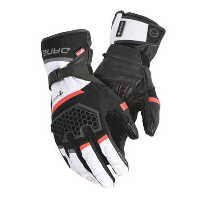 motorcycle gloves dane odin goretex gore grip tpr protection double leather goatskin gray red riding alpine touring adventure adv