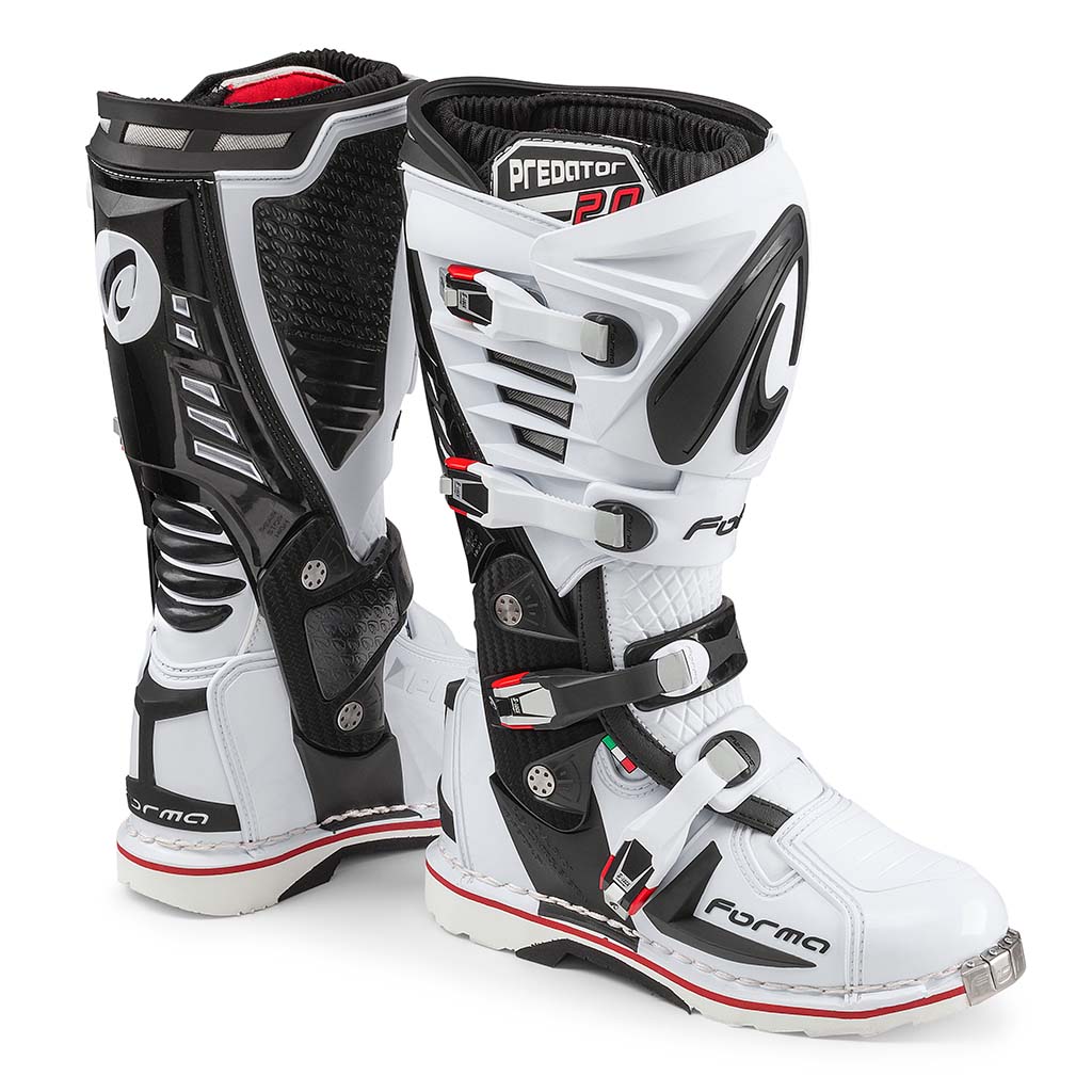 Forma Predator 2.0 motocross boots white home main usa america world service support warranty tech alpine 7 10 8 customer racing supercross riding gear footwear
